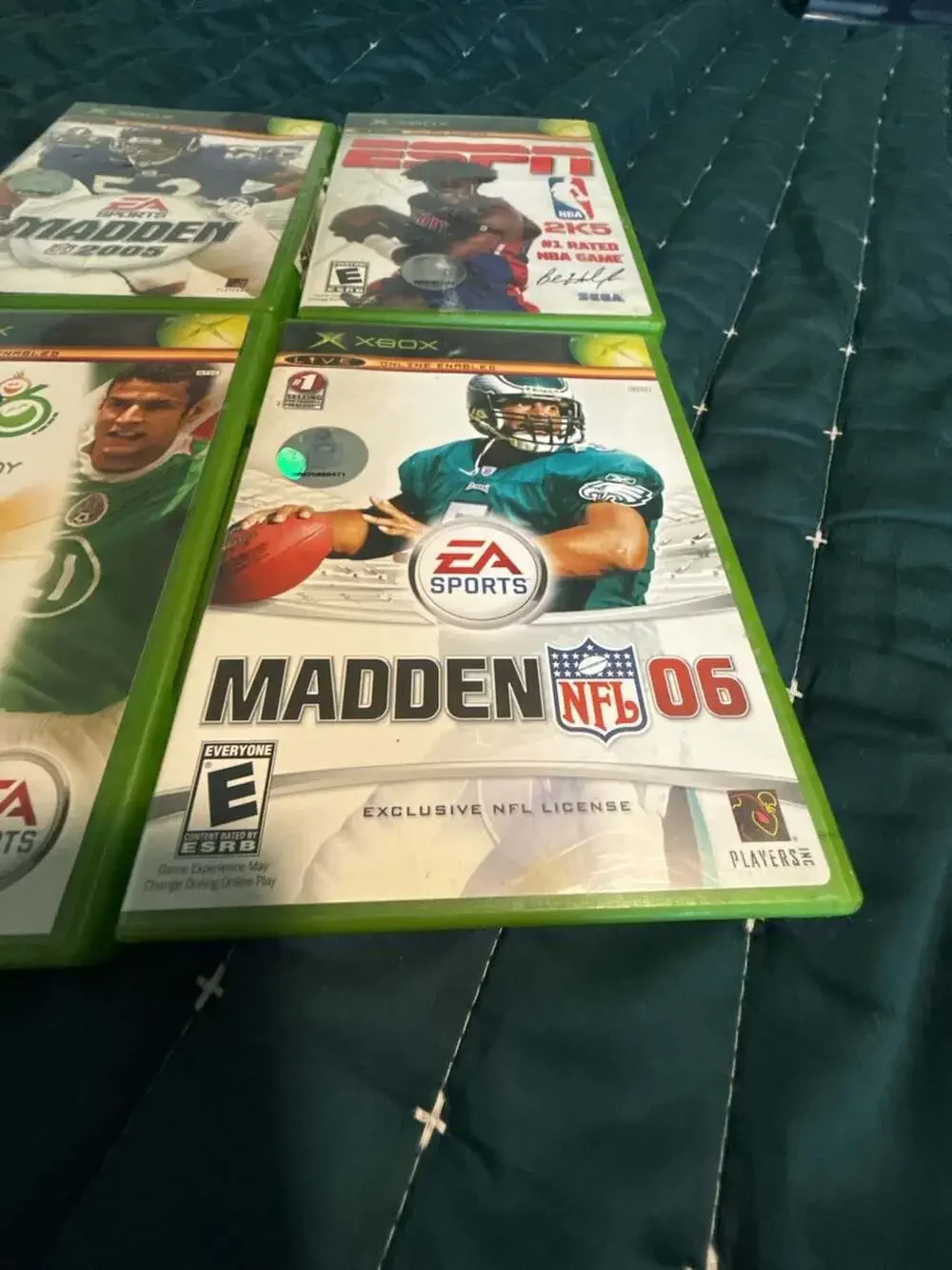 Lot of 5 Xbox Games.. Madden 05 and 06, NBA 2K5, FIFA 06, and World Cup 2006